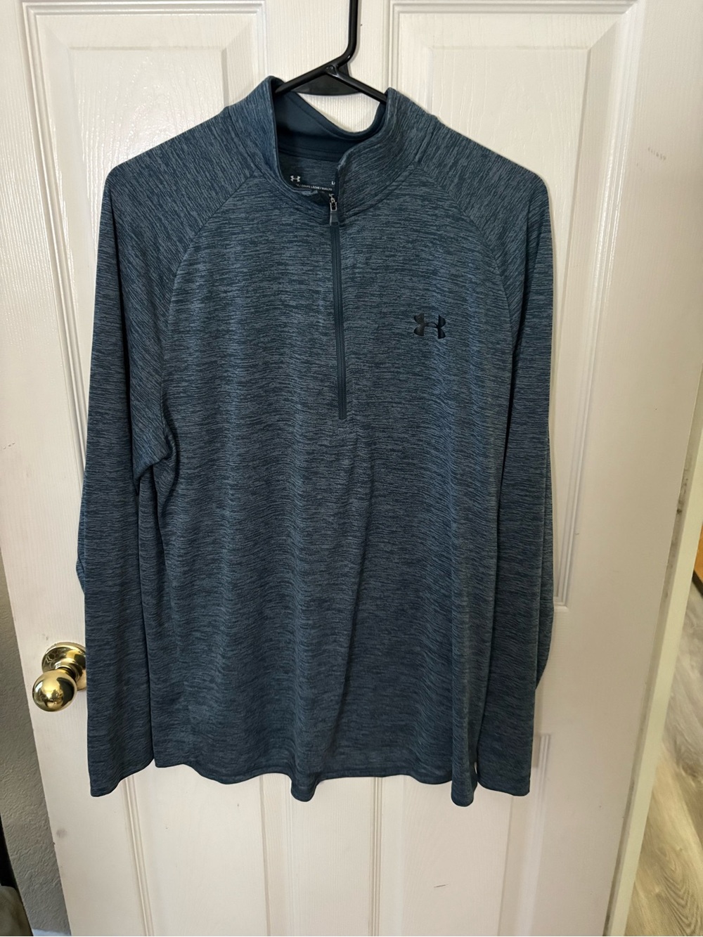 Under Armour Men's Dark Heathered Blue Half-Zip Performance Pullover